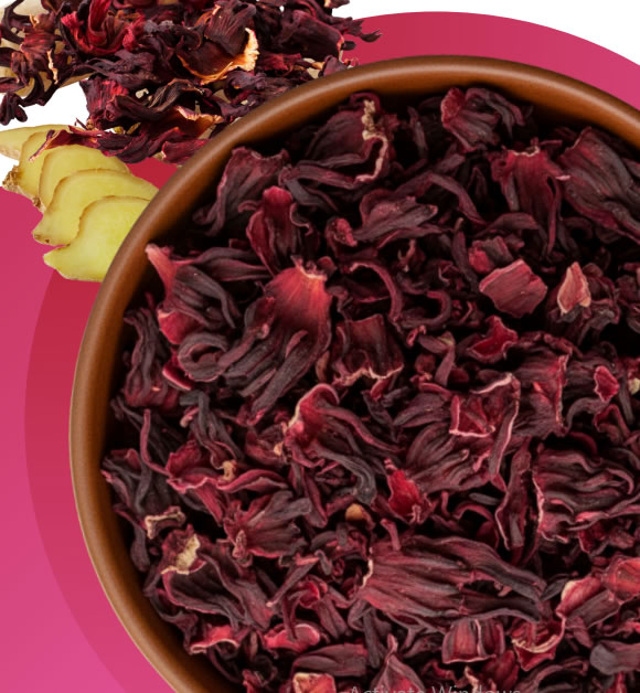 Dried hibiscus flower petals